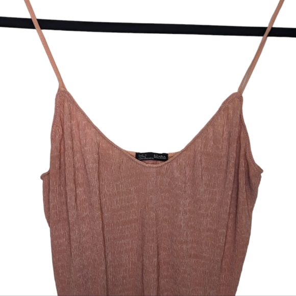 Zara Women's Peach Ribbed Cami Tank Top 🌸✨ - Picture 4 of 6